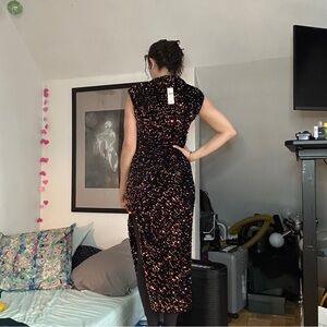 NWT Anthropologie sequin midi dress prom dress size s